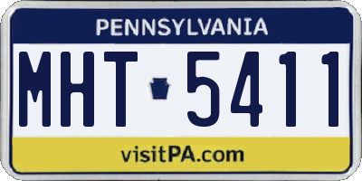 PA license plate MHT5411