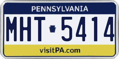 PA license plate MHT5414
