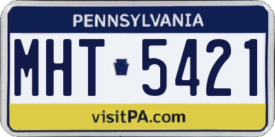 PA license plate MHT5421