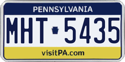 PA license plate MHT5435