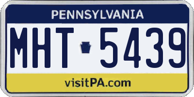 PA license plate MHT5439