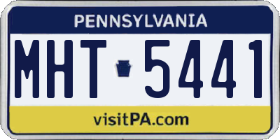 PA license plate MHT5441