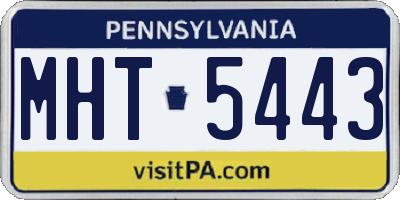 PA license plate MHT5443