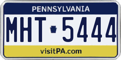 PA license plate MHT5444