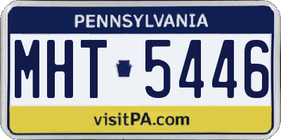 PA license plate MHT5446
