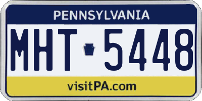 PA license plate MHT5448