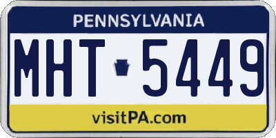PA license plate MHT5449