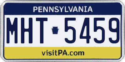 PA license plate MHT5459