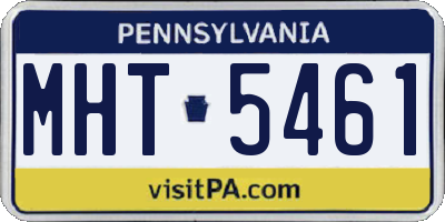 PA license plate MHT5461