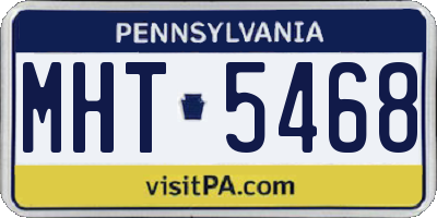 PA license plate MHT5468
