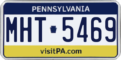PA license plate MHT5469