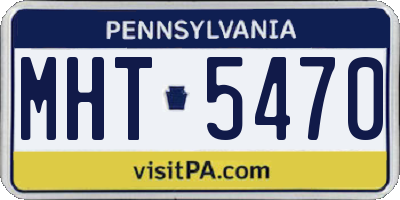 PA license plate MHT5470