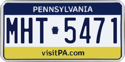 PA license plate MHT5471