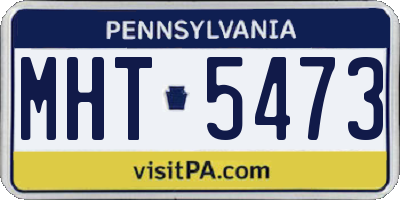 PA license plate MHT5473