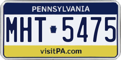 PA license plate MHT5475