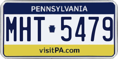 PA license plate MHT5479