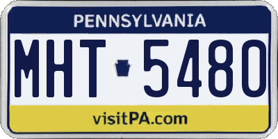 PA license plate MHT5480