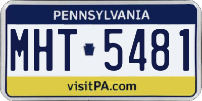 PA license plate MHT5481