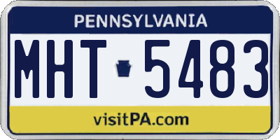 PA license plate MHT5483