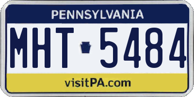 PA license plate MHT5484