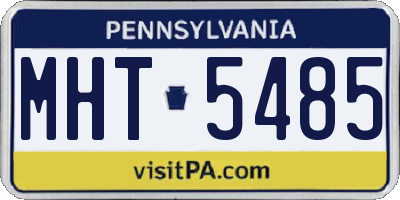 PA license plate MHT5485