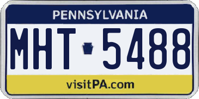 PA license plate MHT5488