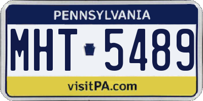PA license plate MHT5489