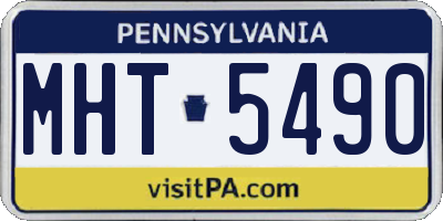 PA license plate MHT5490