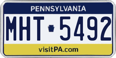 PA license plate MHT5492