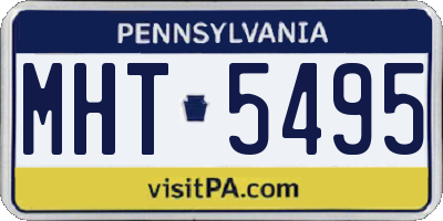 PA license plate MHT5495