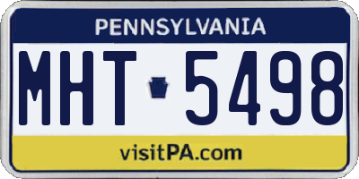 PA license plate MHT5498