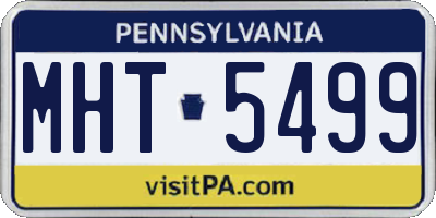 PA license plate MHT5499