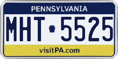 PA license plate MHT5525