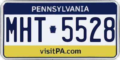 PA license plate MHT5528