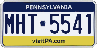 PA license plate MHT5541