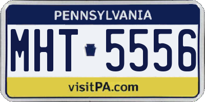 PA license plate MHT5556