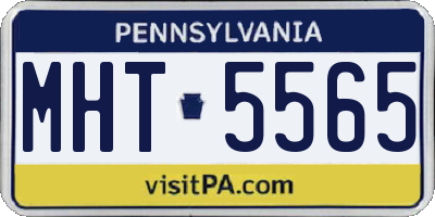 PA license plate MHT5565