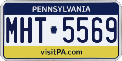 PA license plate MHT5569