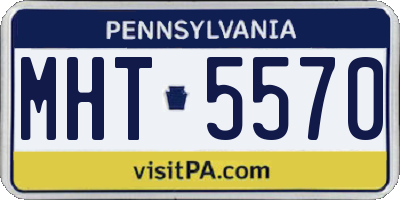 PA license plate MHT5570