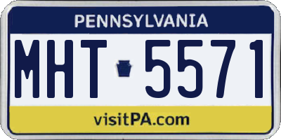 PA license plate MHT5571