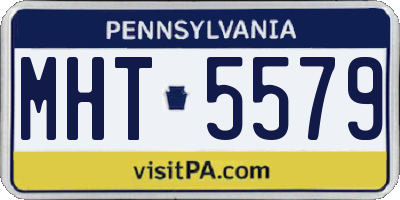 PA license plate MHT5579