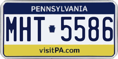 PA license plate MHT5586