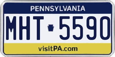 PA license plate MHT5590