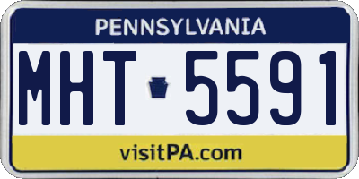 PA license plate MHT5591