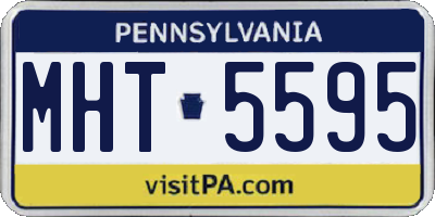 PA license plate MHT5595