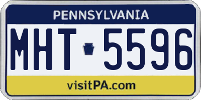 PA license plate MHT5596