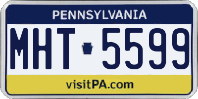 PA license plate MHT5599