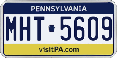 PA license plate MHT5609
