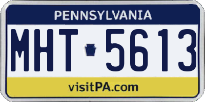 PA license plate MHT5613
