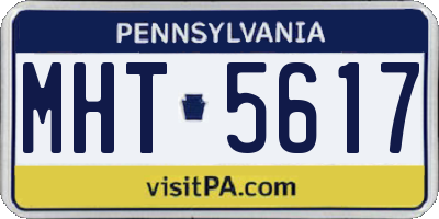 PA license plate MHT5617